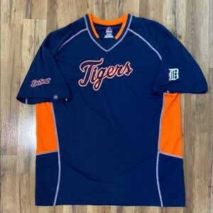 Detroit Tigers Navy and Orange XL Majestic Warmup Jersey